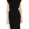Jil Sander Belted Stretchcotton Dress in Black - Lyst