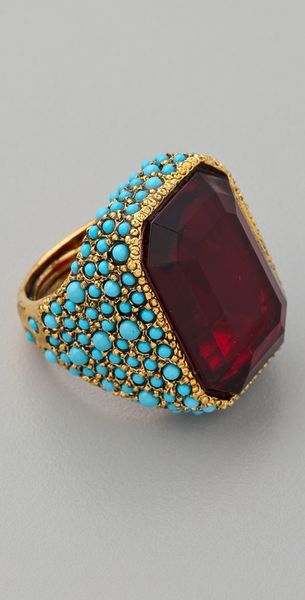 Kenneth Jay Lane Antiqued Cocktail Ring - Lyst