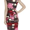 Lela Rose Woolblend Brushstrokeprint Dress in Purple (burgundy) - Lyst
