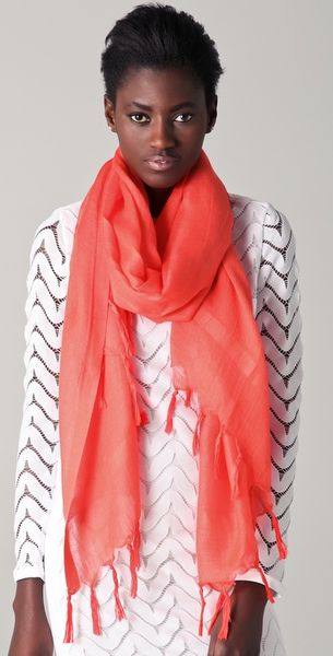 Love Quotes Knotted Tassel Scarf - Lyst
