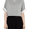 Lover Practise Cropped Cotton Sweater in Gray - Lyst