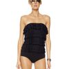 Michael By Michael Kors Cascading Ruffle Maillot Swimsuit in Black - Lyst
