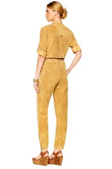 Michael Kors Suede Jumpsuit - Lyst