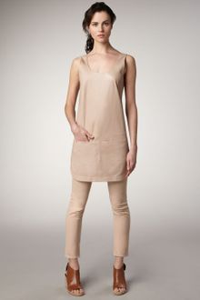 Vince Leather Shift Dress - Lyst
