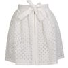 Fendi Lasercut Cottonsilk Lattice Skirt in White - Lyst