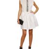 Fendi Lasercut Cottonsilk Lattice Skirt in White - Lyst