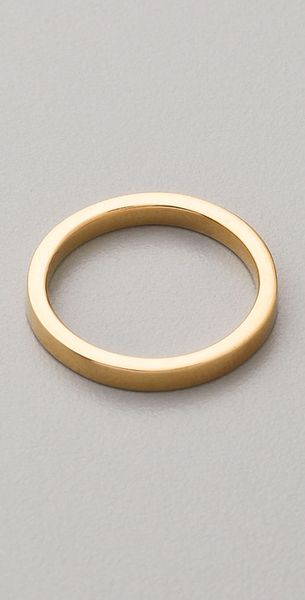 Jennifer Zeuner Thin Band Ring in Gold - Lyst