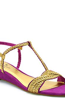Kate Spade  Braided Leather Demi Wedge Sandal - Lyst