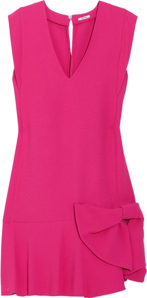  Dropped-waist Crepe Dress 