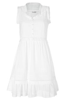 Philosophy di Alberta Ferretti White Sleeveless Cotton Romantic Dress - Lyst