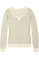 Splendid Sahara Striped Cotton-blend Terry Sweatshirt