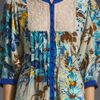 Tracy Reese Floral Inset Blouse in Blue (ecru floral) - Lyst