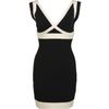 Hervé Léger Two Tone Ilia Dress in Black - Lyst