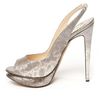 Nicholas Kirkwood Snakeskin Slingback Pump in Gray - Lyst