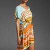 Testament Kimono Dress W/ Tie Belt in Blue (stripe print) - Lyst