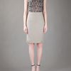 Dolce & Gabbana Tweed Pencil Skirt in Beige (sand) - Lyst