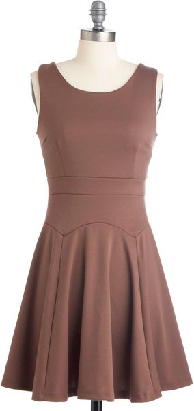 Modcloth Just Called To Say Chai Dress in Brown (mocha) - Lyst