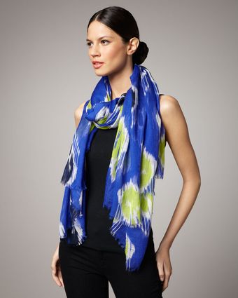 Oscar de la Renta Ikat-printed Scarf - Lyst