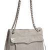 Rebecca Minkoff Swing Double Chain Leather Shoulder Bag in Gray (pale grey) - Lyst