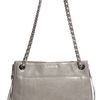 Rebecca Minkoff Swing Double Chain Leather Shoulder Bag in Gray (pale grey) - Lyst