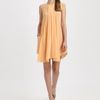 3.1 Phillip Lim Cascade Front Silk Dress in Orange - Lyst