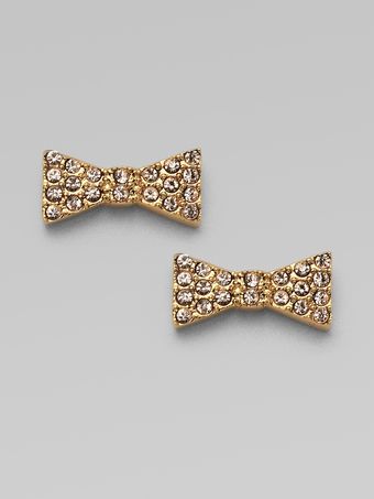 Marc By Marc Jacobs Pavé Bow Stud Earrings - Lyst