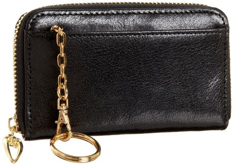 Tusk Donington Gold Zip Card Case in Black - Lyst