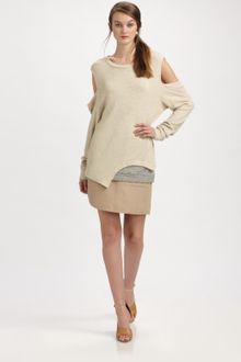 3.1 Phillip Lim Linen Overlap Side Seam Skirt - Lyst