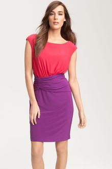 Adrianna Papell Colorblock Jersey Dress - Lyst