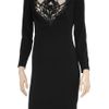 Alexander Mcqueen Beaded Wool Dress in Black - Lyst