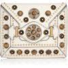 Alexander Mcqueen Byzantine Book Embellished Leather Clutch in Beige - Lyst