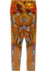 Alexander McQueen Samurai Printed Silk Harem Pants