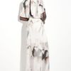Alice + Olivia Baska Silk Maxi Dress in Gray (water color print) - Lyst