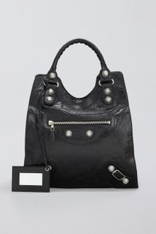 Balenciaga Giant Nickel Folder Shoulder Bag, Black - Lyst