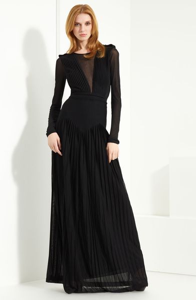 Burberry Prorsum Jersey Gown in Black - Lyst