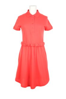 Carven Orange Stretch Piqué Cotton Dress - Lyst
