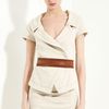Donna Karan New York Collection Belted Canvas Jacket in Beige (parchment) - Lyst