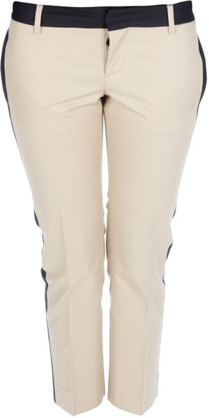 Dsquared2 Cropped Trouser in Beige - Lyst