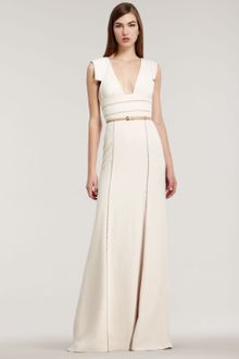 Eastland Stretch Crepe Cap-sleeve Gown - Lyst