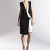 Gucci Silk Overlap Dress in Black - Lyst