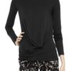 Mcq By Alexander Mcqueen Stretchjersey Top in Black - Lyst