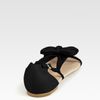 Nina Ricci Leather Bow Thong Sandals in Black - Lyst
