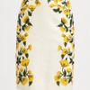 Oscar De La Renta Cotton Flower Skirt in Yellow (chartreuse) - Lyst