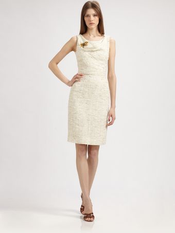 Oscar de la Renta Tweed Dress - Lyst