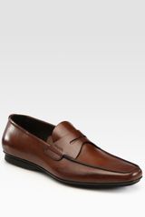 Prada Leather Penny Loafers