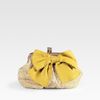Red Valentino Daisyprint Canvas and Calfskin Mini Bow Bag in Yellow - Lyst