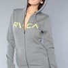 Rvca The Big Rvca Zip Hoody in Athletic Heather Gray in Gray - Lyst