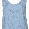 Topshop Lace Mix Sleeveless Shell in Blue - Lyst