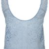Topshop Lace Mix Sleeveless Shell in Blue - Lyst