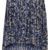 Topshop Printed Dip Hem Skirt in Blue - Lyst